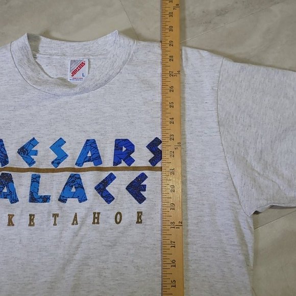Vintage Caesars Palace Lake Tahoe Graphic Jerzees Gray T-Shirt Large - Picture 6 of 8